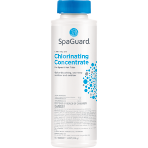 spa sanitizers, chlorine for my hot tub, sanitation for hot tubs, spa chemicals, chlorinating concentrate