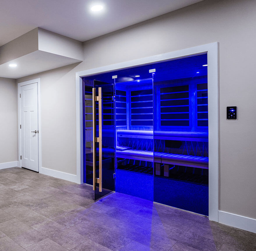 permanently installed custom infrasauna
