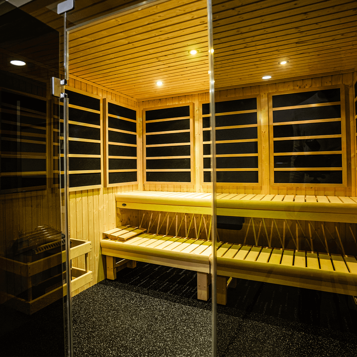 permanently installed custom infrasauna