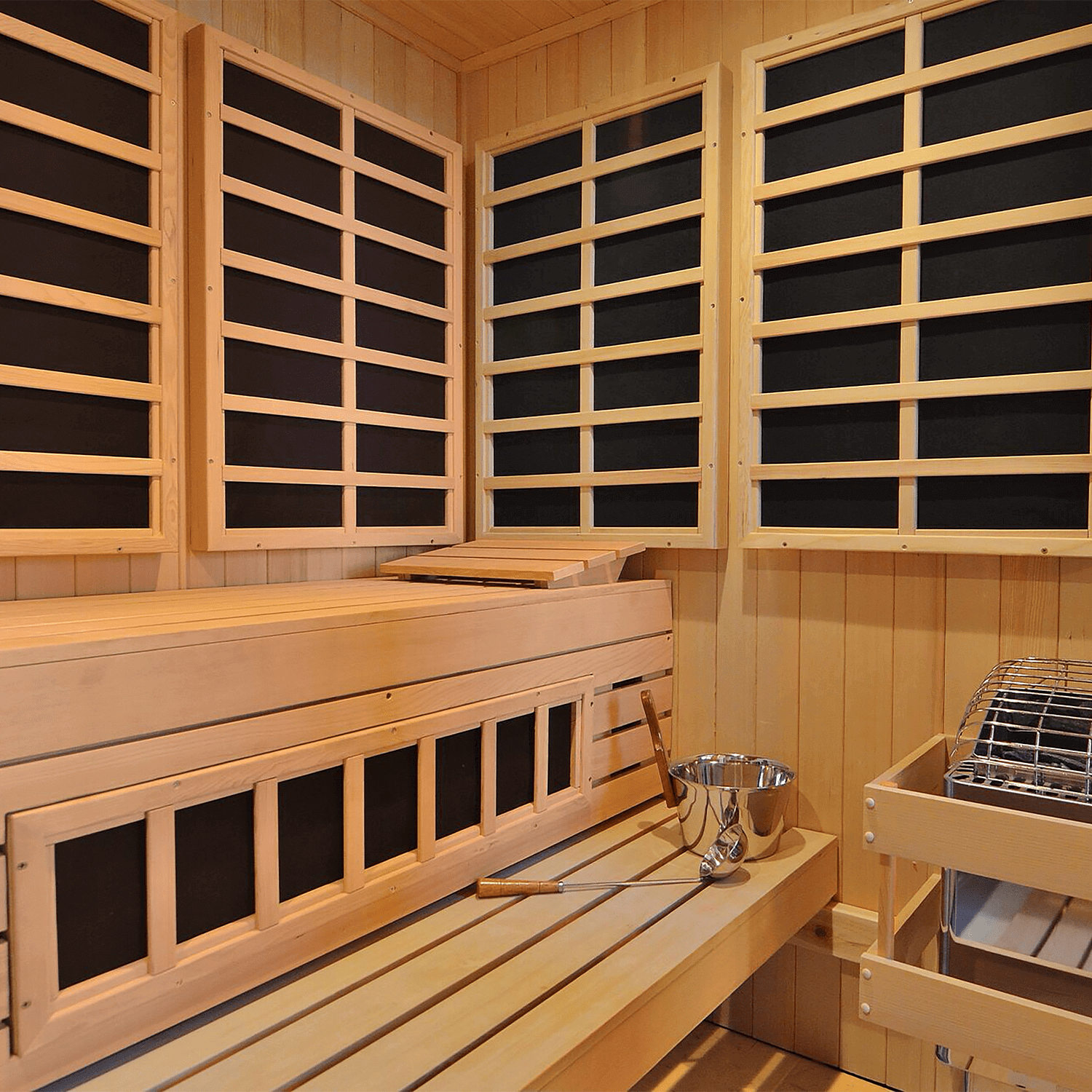 permanently installed custom infrasauna