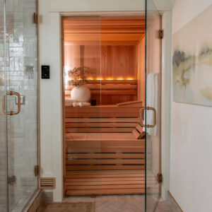 permanently installed custom traditional sauna